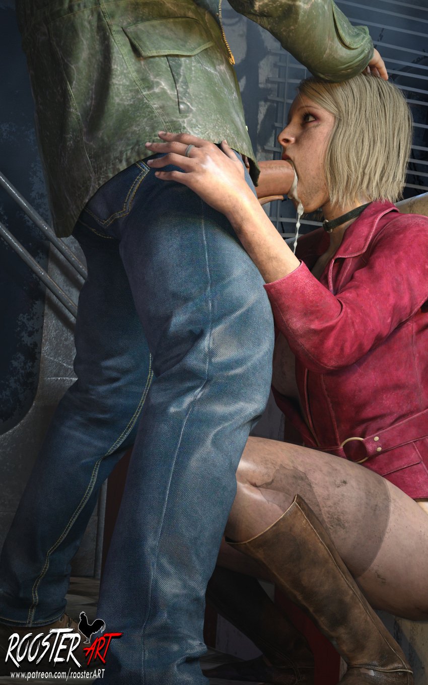 10:16 1boy1girl 1girl1boy 3d 3d_(artwork) 4k blonde_hair blonde_hair blowjob clothed cum cum_in_mouth dirty dirty_face dirty_skin dripping dripping_cum dripping_semen fellatio female_focus hand_on_head hand_on_head_blowjob indoors james_sunderland jeans looking_at_partner maria maria_(silent_hill) medium_hair open_eyes patreon patreon_username penis penis_grab penis_in_mouth roosterart semen semen_in_mouth shoes silent_hill_2 squatting sucking sucking_penis video_game video_game_character video_game_franchise