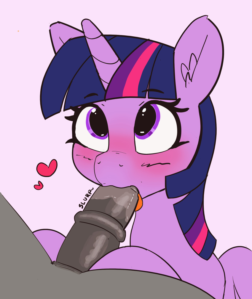 <3 1_horn 1boy 1girls alicorn animal_ears animal_genitalia animal_penis aroused big_penis blush blushing equine equine_penis erection eyelashes faceless_male fellatio female female_focus friendship_is_magic grey_skin highres horn horse horse_ears horse_penis horsecock huge_penis just_the_tip large_penis looking_up male mammal my_little_pony offscreen_male onomatopoeia open_mouth oral oral_sex pabbley penis pink_hair pony purple_background purple_eyes purple_hair purple_skin saliva saliva_on_penis shiny_skin straight text tongue tongue_out twilight_sparkle_(mlp) two-tone_hair two_tone_hair wings