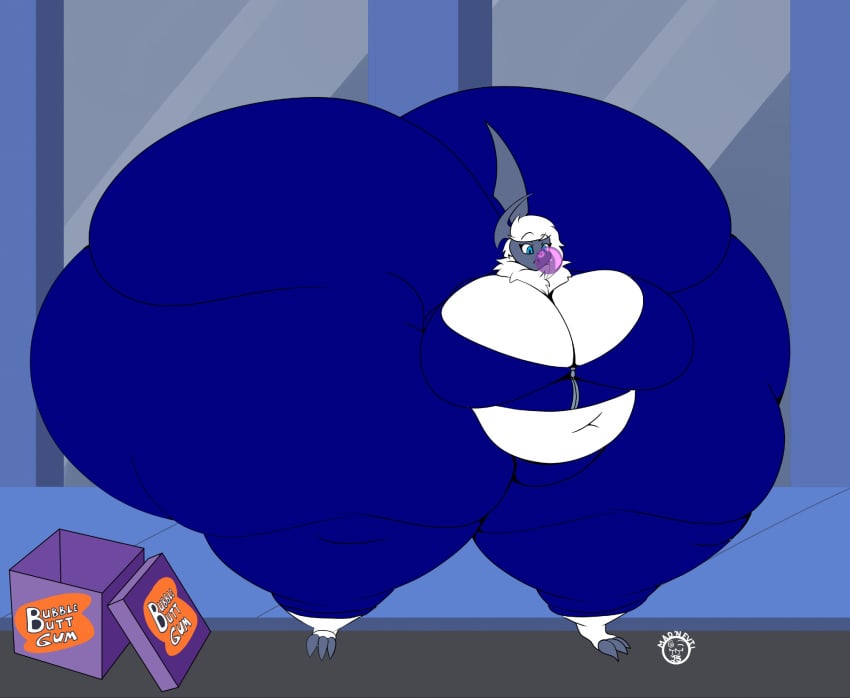 absol ass_expansion bbw big_ass big_breasts breasts bubble_butt chubby cleavage commissioner_upload female furry huge_ass huge_breasts hyper_ass inflation mad_n_evil morgan_(anascarfan2) overweight pokemon pokemon_(species) self_upload tagme thick_thighs tracksuit white_fur wide_hips ych ych_result