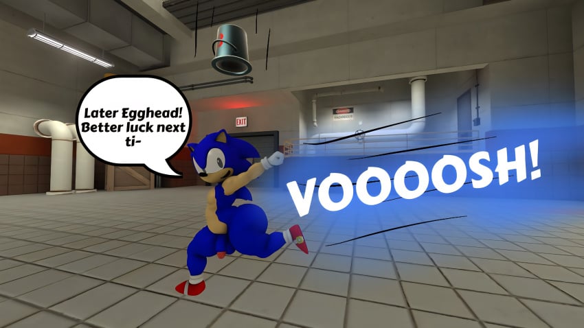 100acrew 1boy 1male 2025 3d 3d_(artwork) 3d_model anthro ass big_ass big_butt black_eyes blue_body bucket building chum_bucket chum_bucket_bucket_helmet dialogue effects facility femboy floating floating_object hedgehog helmet inside_building metal_bucket mobian mobian_(species) running sega sfm small_balls small_penis solo sonic_(series) sonic_the_hedgehog sound_effects source_filmmaker speech_bubble spongebob_squarepants text_bubble wide_ass wide_hips wide_thighs