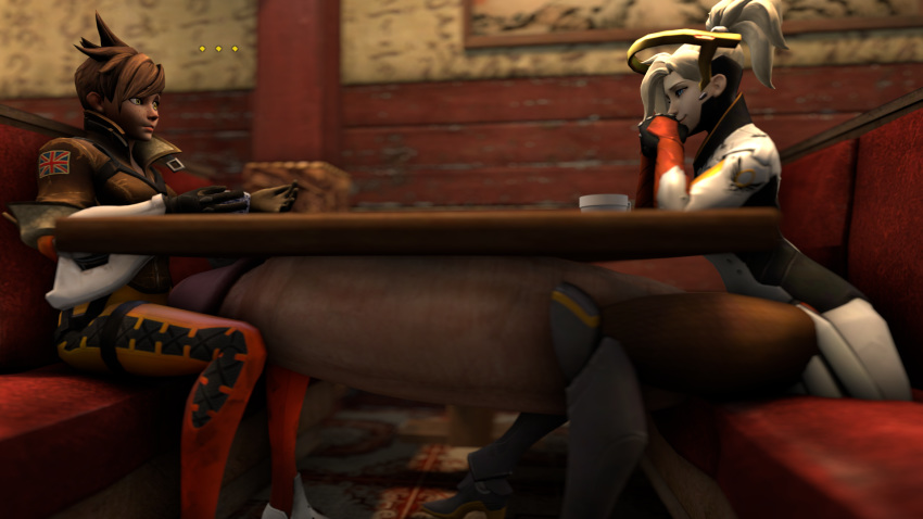 1futa 1girls 3d blizzard_entertainment futanari gigantic_penis huge_cock intersex mercy overwatch penis_growth restaurant source_filmmaker thick_thighs tracer veiny_penis zccblp