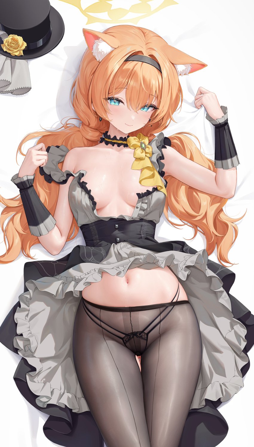 blue_archive houkiboshi_(mmjw7432) lingerie mari_(blue_archive) mari_(idol)_(blue_archive) official_alternate_costume sisterhood_(blue_archive) small_breasts trinity_general_school_student