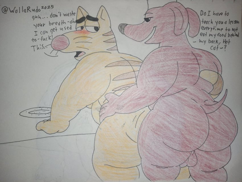 2025 2d 2d_(artwork) 2d_artwork anal anal_sex anal_sex ass ass balls ballsack big_ass big_butt blush blush blushing_male blushing_profusely brown_fur canid canine canine canis chef_hat dachshund disney dom_(tasty_time_with_zefronk) domestic_cat domestic_dog felid feline feline gay gay_sex male/male male_penetrating male_penetrating_male penetration tasty_time_with_zefronk traditional_art traditional_media traditional_media_(artwork) wallarudo yellow_fur zefronk_(tasty_time_with_zefronk)