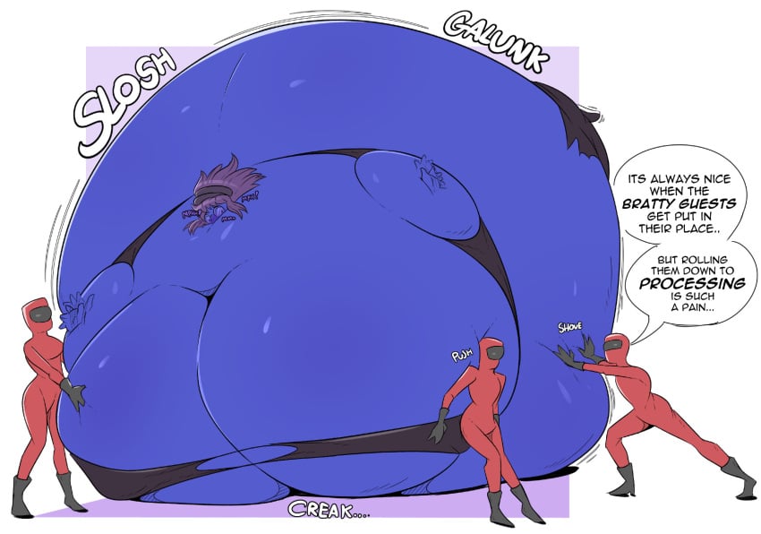 big_breasts blueberry_inflation breasts cleavage female huge_breasts inflation tagme thick_thighs veryfilthything wide_hips