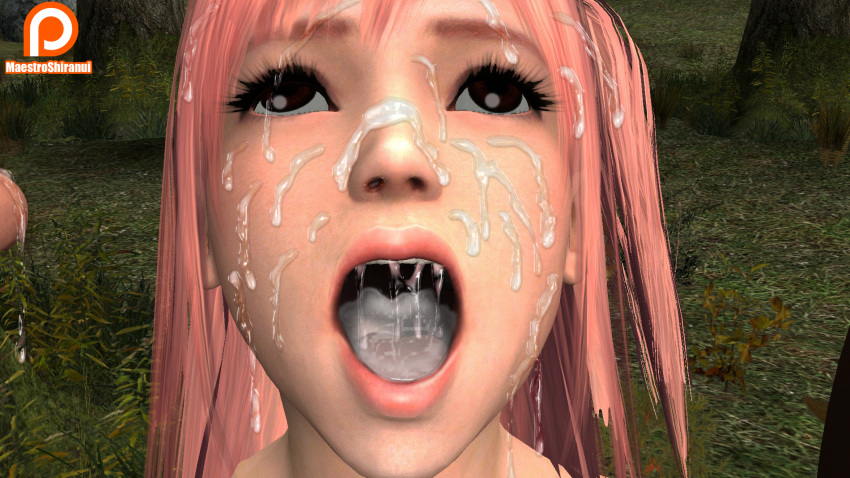 1girls 3d cum cum_in_mouth cum_inside cum_on_face dead_or_alive dead_or_alive_5 eyes female gangbang hair honoka_(doa) maestro_shiranui maestroshiranui mouth partial_male solo tecmo