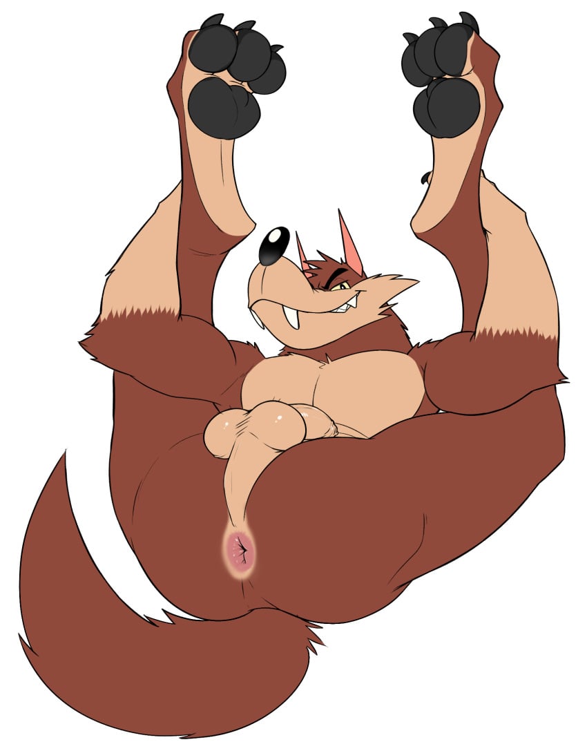 abs anthro anus ass balls biceps big_balls big_penis canid canine canis fur furry hank_howell_(piti_yindee) humanoid_genitalia humanoid_penis male male_only mammal muscular_anthro muscular_male nude pecs penis seyrmo wolf