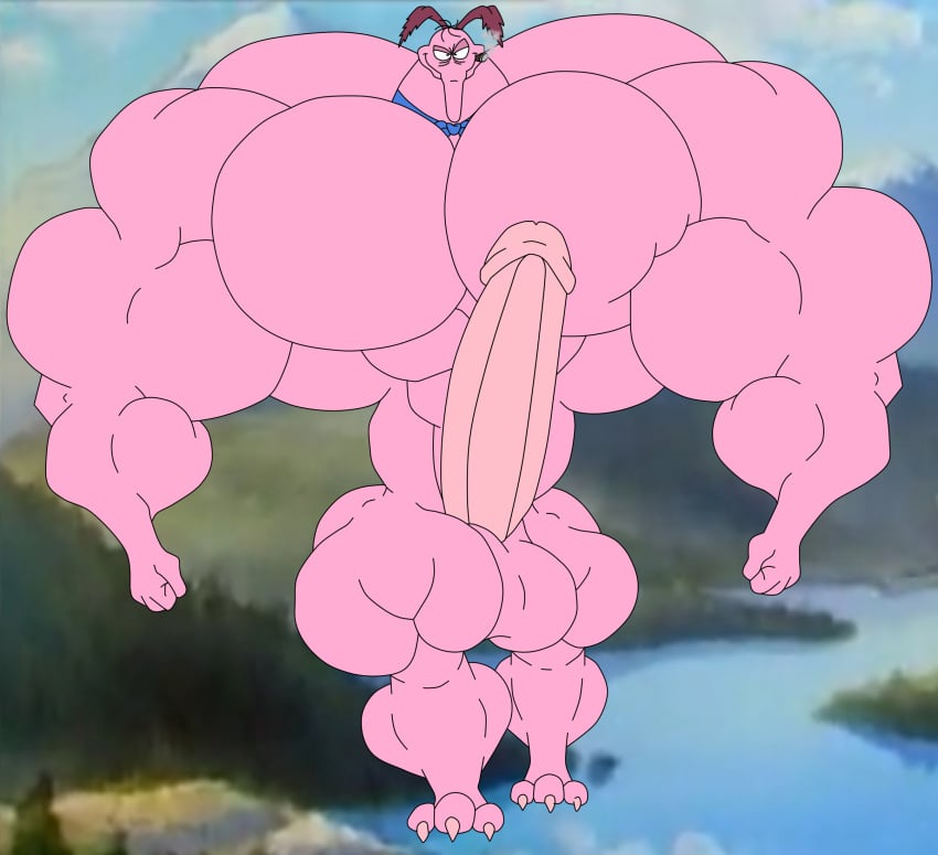 2020 3_toes 4_fingers aardvark anthro balls biceps big_balls big_muscles big_pecs big_penis blue_necktie brown_ears cigar cigar_in_mouth cigarette cigarette_in_mouth claws collarbone colored cyril_sneer digital_drawing_(artwork) digital_media_(artwork) erection feet fingers fist flat_colors foreskin forest front_view genitals grinning_at_viewer hi_res huge_balls huge_cock huge_muscles huge_pecs humanoid_genitalia humanoid_penis hyper hyper_balls hyper_genitalia hyper_muscles hyper_pecs hyper_penis long_nose looking_at_viewer macro male mammal moobs muscular muscular_anthro muscular_male necktie nude object_in_mouth outside pecs penis pink_body pink_skin pink_toe_claws pinup plant pose proboscis_(anatomy) river shaded smile smiling_at_viewer smoking smoking_cigar smoking_cigarette solo the_raccoons thick_calves thick_thighs toe_claws toes tree trunk_(anatomy) vein veiny_muscles veiny_penis water white_sclera wish-granter