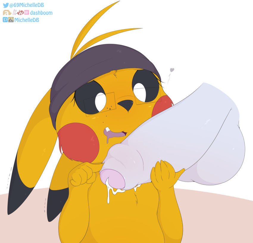 2019 5_fingers balls black_eyes black_fur bodily_fluids cosplay_pikachu cute_fangs dashboom dipstick_ears drooling duo ears_back eyewear female female_focus fingers freckles fur genital_fluids glasses grey_skin heart hi_res humanoid_penis male michelle_(dashboom) multicolored_ears nintendo open_mouth original original_character penis pikachu pivoted_ears pokémon_(species) pokemon pokemon_rgby precum saliva straight tongue uncut video_games wide_eyed yellow_fur