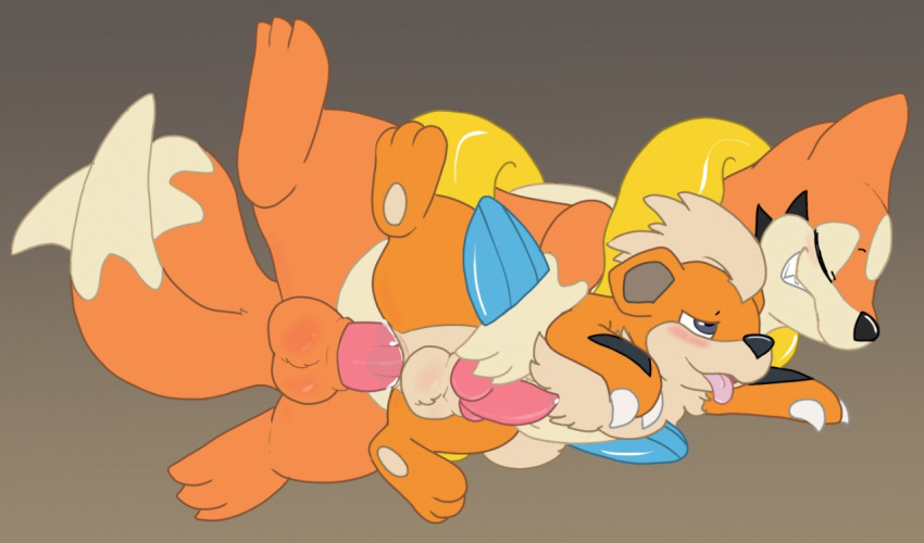 anal balls big_dom_small_sub blush bodily_fluids cum cum_in_ass cum_inside duo feral floatzel genital_fluids growlithe knot koalcleaver larger_male looking_pleasured male male/male nintendo penis pokémon_(species) pokemon pokemon_(species) precum sex size_difference smaller_male video_games