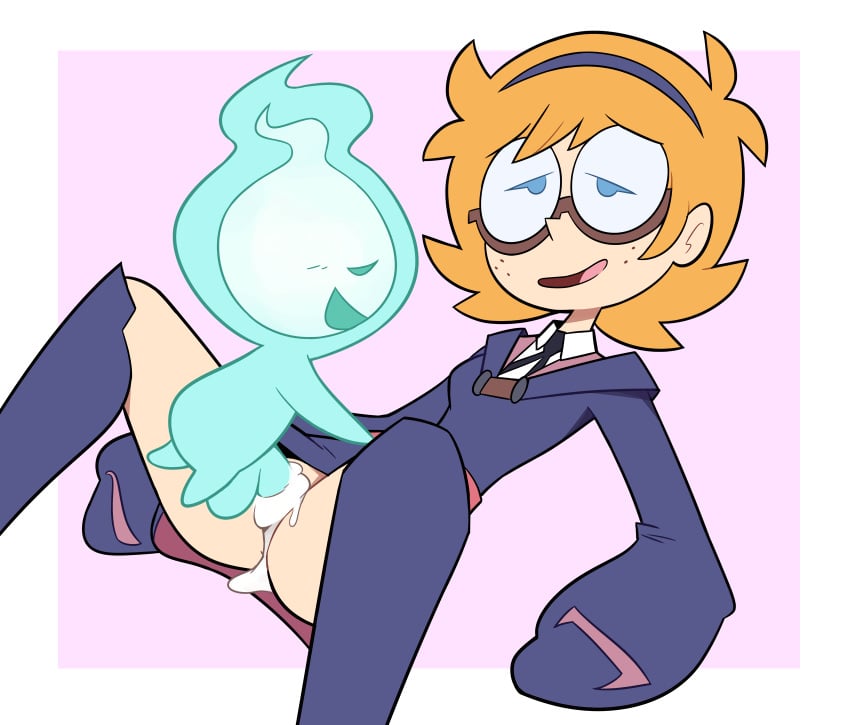 1girls 2019 blonde_hair blue_eyes clothed_sex clothing cum cum_in_pussy cum_inside duo female ghost glasses interspecies little_witch_academia lotte_yansson male/female miscon open_mouth penetration penis pussy sex short_hair simple_background size_difference skirt skirt_lift smile spirit spread_legs vagina vaginal_penetration