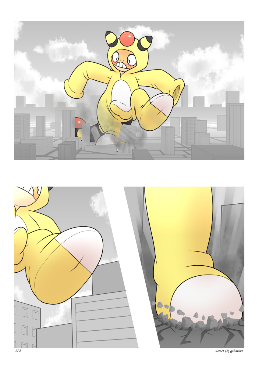 1boy absurd_res ampharos amphy balls_in_bodysuit bulge city cosplay erection_under_clothes gobanire hi_res macro male_only nintendo no_humans original_character penis_in_bodysuit pokémon_(species) pokemon pokemon_(species) pokemon_bw pokemon_gsc scalie scraggy text video_games watermark what white_border