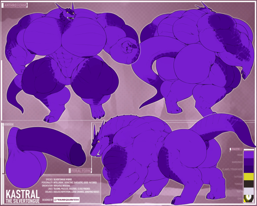 5:4 anthro anus ass balls big_balls big_muscles big_penis dragon feral half-erect hi_res huge_balls huge_cock huge_muscles humanoid_penis hyper hyper_muscles hyper_pecs kastral male model_sheet muscular muscular_male nipples penis puffy_anus solo stated_bisexuality tankh