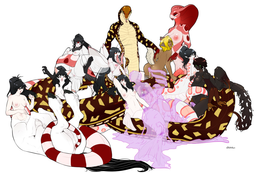 anthro arachnid avian breasts canine centaur cum diphallia diphallism equine erection female fur furry futanari group_sex hair harpy hemipenes hooves insects intersex long_hair male mantis mermaid monster_girl multi_penis naga orgy penis pussy python scorpion sex snake snake_futa stinger taur unifawn wolf