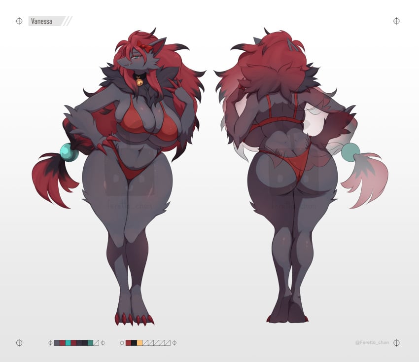 anthro big_ass big_breasts breasts bubble_butt feretto_chan huge_ass pok&eacute;mon_(species) pokemon pokemon_(species) thick_thighs wide_hips zoroark