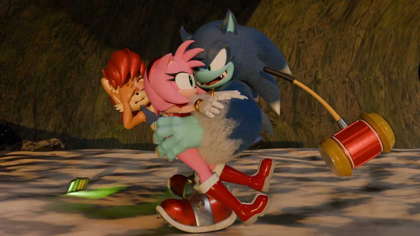 3d_(artwork) amy_rose archie_comics blue_eyes breasts digital_media_(artwork) female ganondork green_eyes hi_res male rotalice2 sally_acorn sega sonic_(series) sonic_the_hedgehog sonic_the_hedgehog_(archie) sonic_the_hedgehog_(comics) sonic_the_hedgehog_(series) sonic_the_werehog werehog