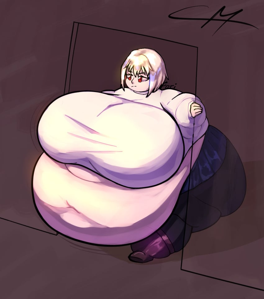 1girls ahoge alternate_breast_size alternate_version_available arcueid_brunestud bbw belly belly_overhang big_belly big_breasts big_breasts big_female blonde_hair blush body_modification breasts breasts breasts breasts_bigger_than_head chubby chubby_female deep_navel doorframe enormous fat fat_ass fat_female fat_fetish fat_girl fat_woman fatty foridrawsfat huge_belly huge_boobs huge_breasts hyper_belly large_belly large_boobs large_breasts large_female massive_ass massive_belly massive_breasts massive_butt massive_thighs obese obese_female overweight overweight_female plump red_eyes short_hair smile stuck tsukihime tummy type-moon vampire vampire_girl weight_gain