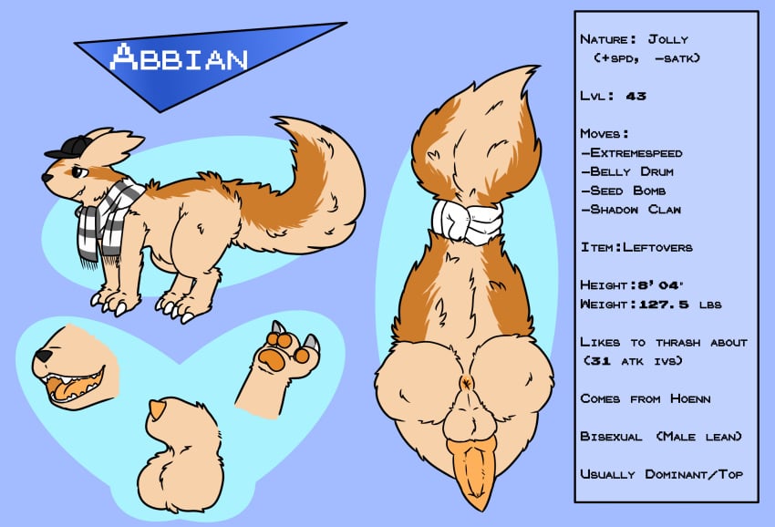 1boy 2019 alternate_color animal_genitalia ass big_ass butt_heart cuchu disembodied_hand feral ferret hi_res linoone male male_only mammal model_sheet mustela mustelid musteline nintendo open_mouth orange_penis original_character pawpads penis pokemon pokemon_(species) pokemon_rse presenting presenting_hindquarters raised_tail sheath simple_background solo text tongue video_games