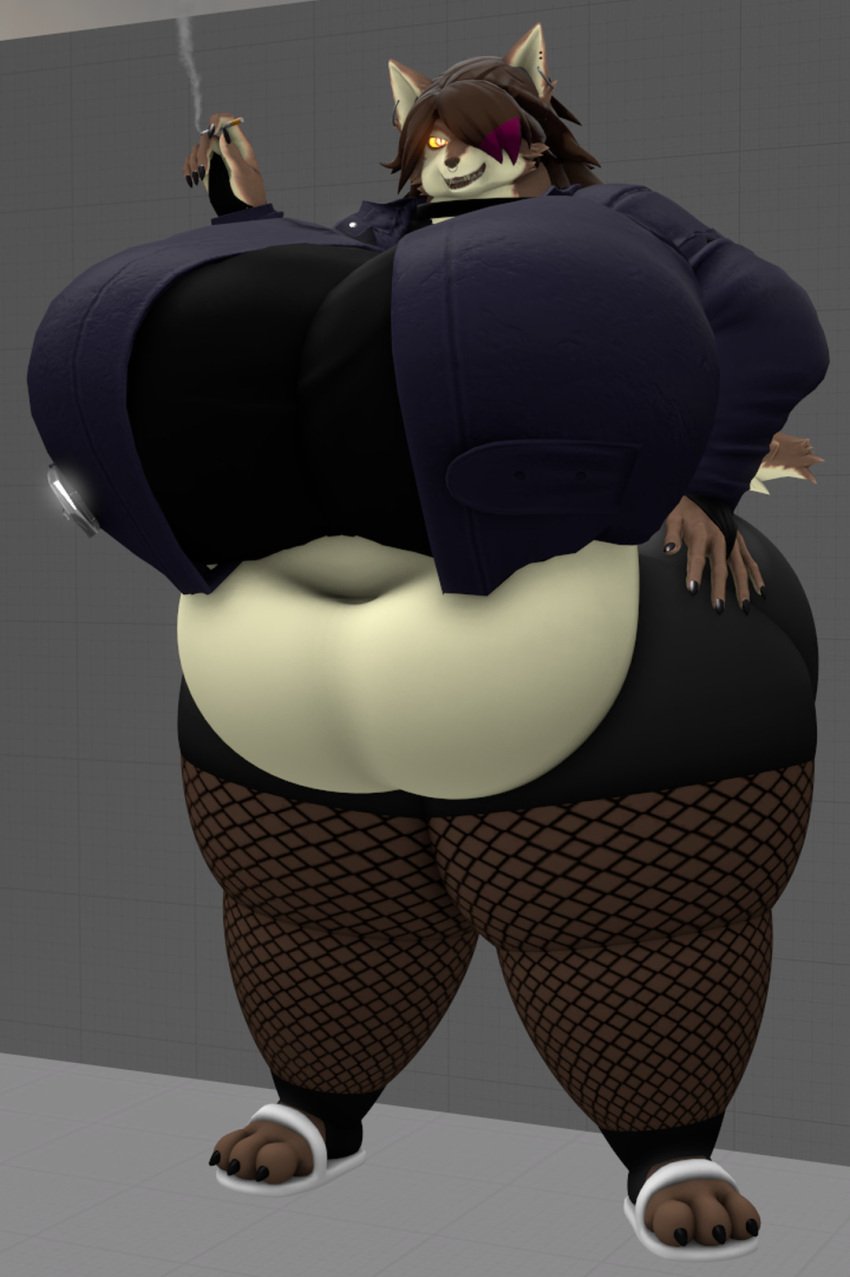 bbw big_breasts breasts female furry huge_breasts kingofthekabuto overweight queenofthekabuto thick_thighs wide_hips