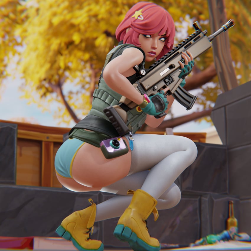 1girls 2024 3d 3d_(artwork) blender bottomwear clothed clothing detailed_background epic_games female female_focus female_only fortnite fortnite:_battle_royale hi_res highres jtopau light-skinned_female light_skin outdoors outside panties pink_hair pose posing presenting presenting_ass showing_ass showing_off side_view skye_(fortnite) solo solo_focus squat squatting squatting_position topwear undercover_skye_(fortnite) underwear