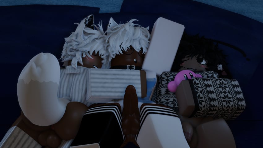 3d backround big_butt big_penis cat_ears cat_tail catboy cock cuddling cum dark-skinned_female dark-skinned_male dark_skin femboy furry gay hug male_only remyrr34 roblox robloxian self_upload snuggle snuggling sucking sucking_penis tagme tail