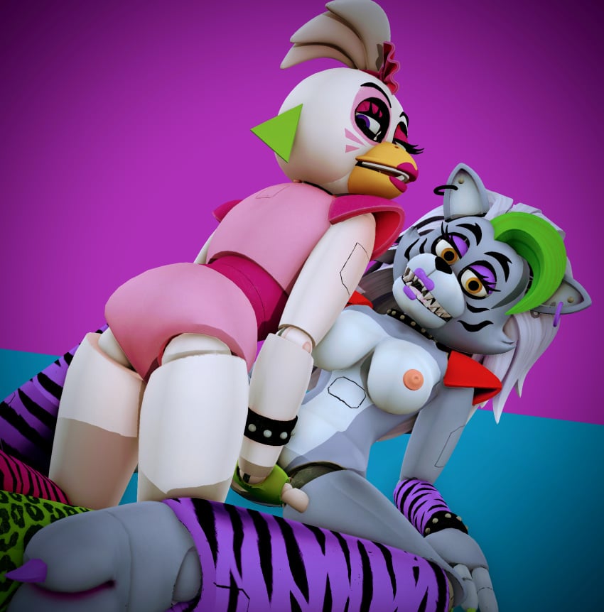 2024 2girls 3d 3d_(artwork) animatronic bird breasts canine five_nights_at_freddy&#039;s five_nights_at_freddy&#039;s:_security_breach furry furry_female glamrock_chica_(ashleyorange) glamrock_chica_(fnaf) horns lesbian_sex masturbation pussy robot roxanne_wolf_(fnaf) roxanne_wolf_(x3milky) seductive seductive_eyes seductive_look steel_wool_studios vaginal_masturbation wolf yuri