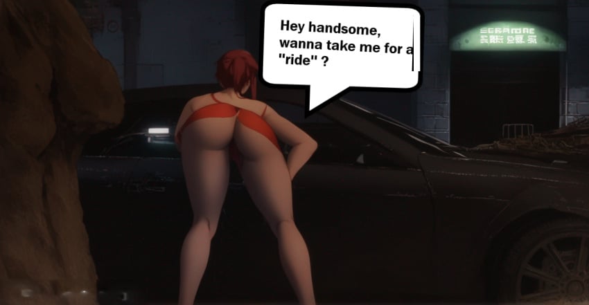 car city high_heels hooker inviting inviting_to_sex miniskirt propositioning prostitute prostitute_clothes prostitution revealing_clothes speech_bubble street text text_bubble waiting