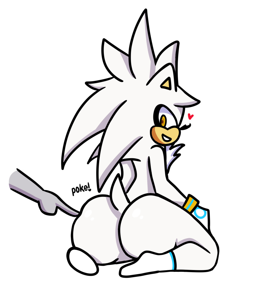 1boy absurd_res animated ass big_ass big_butt big_thighs boop bottom_heavy bubble_ass bubble_butt cute disembodied_hand gay gloves gray_fur hand_on_ass hand_on_butt hedgehog highres huge_ass huge_butt male male_only poke presenting presenting_hindquarters sega silver_the_hedgehog socks sonic_(series) thick_thighs thighs wide_hips yaoi