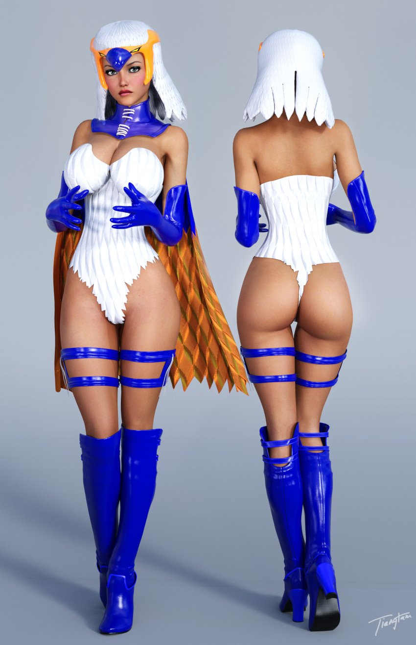 1girls 3d ass back_view big_breasts blue_eyes blue_gloves blue_heels blue_high_heel_boots blue_high_heels blush boots breasts busty curvaceous curvy dat_ass eyeshadow feathers female female_only from_behind front_view gloves headwear heels high_heel_boots high_heels human large_breasts leather_boots leg_band leotard lipstick makeup mascara masters_of_the_universe pinup red_lips red_lipstick signature solo sorceress_(masters_of_the_universe) standing thick_ass thigh_boots thigh_high_boots thighhigh_boots tiangtam voluptuous walking white_headwear white_leotard