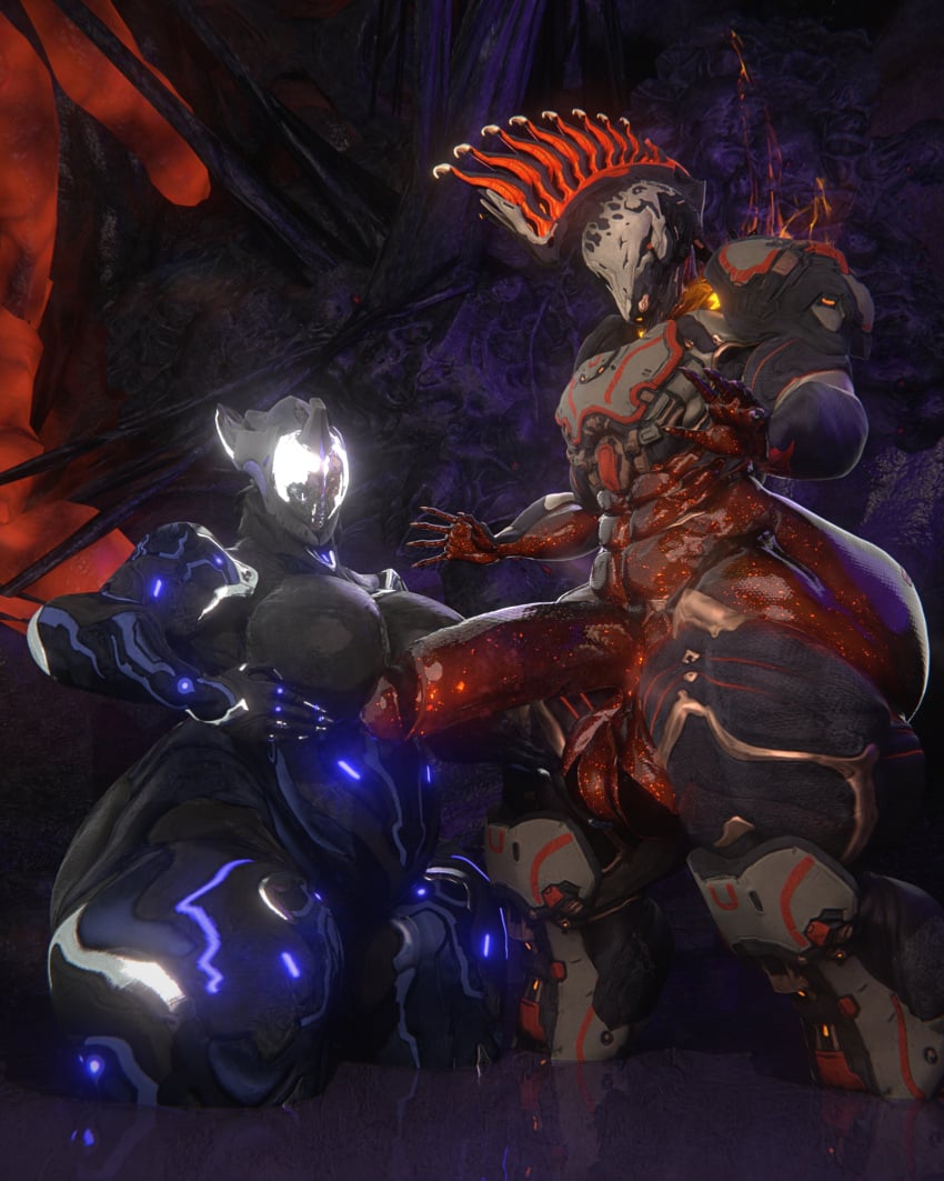 big_ass big_breasts big_penis breasts bubble_butt chubby ember_(warframe) female genderbend huge_ass huge_cock male penis qzk_forte tagme thick_thighs warframe wide_hips