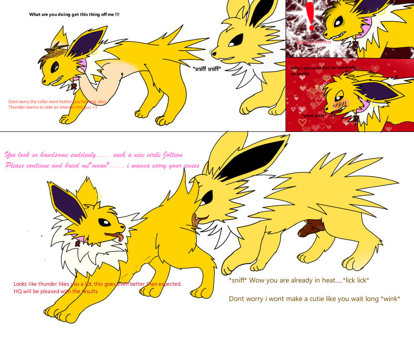 absurd_res collar cunnilingus duo eantheuba eeveelution female feral gender_transformation generation_1_pokemon hi_res in_heat jolteon male male/female mtf_transformation nintendo oral pokemon pokemon_(species) sex transformation vaginal_penetration