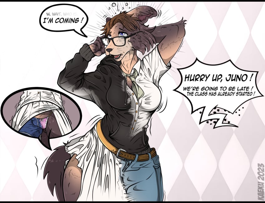 alternate_version_at_source anthro beastars black_bars camel_toe canid canine canis clothing dress english_text eyewear female gender_transformation glasses hi_res hoodie human human_to_anthro hypnosis identity_death juno_(beastars) kaeku letterbox lorrsox loss_of_self male mammal mind_break mind_control mtf_transformation outfit_change panties reality_shift solo species_transformation text topwear transformation underwear wolf