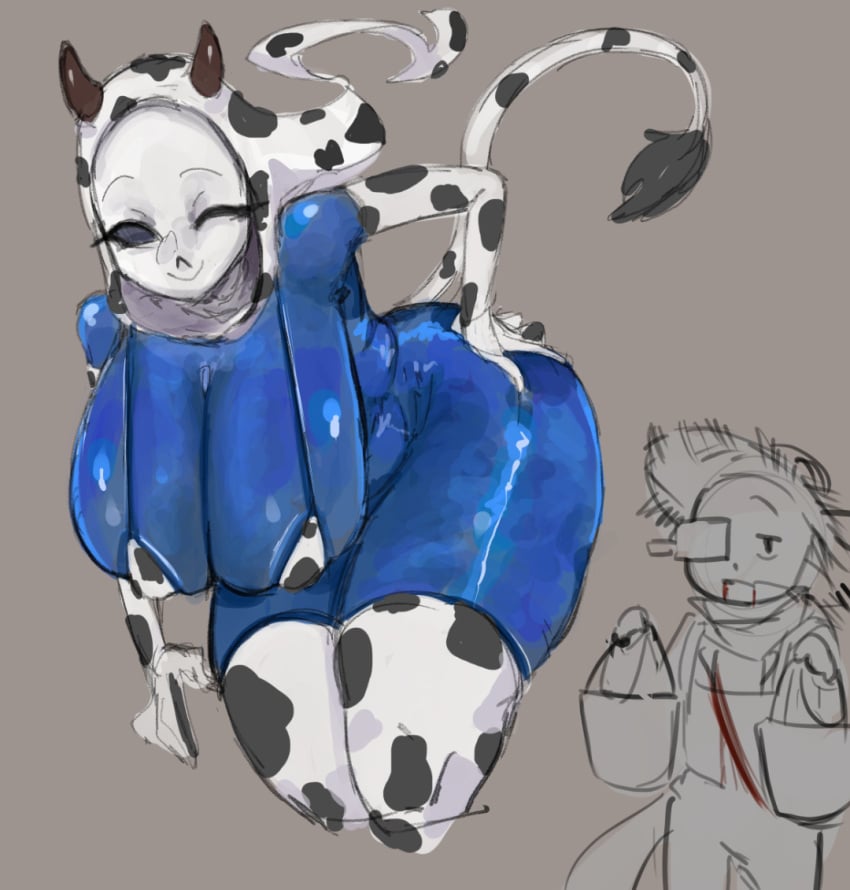 aftertale big_breasts breasts cow_horns cow_tail ectobody ectobreasts female_sans femals_sans geno_sans reaper_sans sans sans_au tagme undertale undertale_(series)