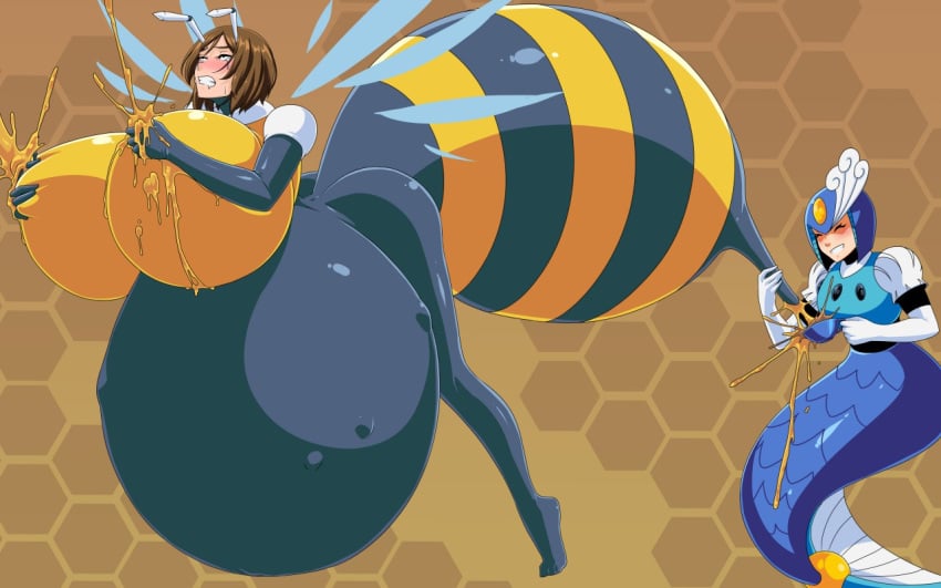 2girls ass bee_girl belly big_ass big_belly big_breasts big_butt breasts brown_hair butt capcom female female_only hips honey_woman huge_ass huge_belly huge_breasts huge_butt humanoid huskarchon hyper hyper_belly hyper_breasts hyper_pregnancy lactating_honey lactation large_ass large_belly large_breasts large_butt mega_man mega_man(classic) mermaid nipples pregnant robot robot_girl second-party_source splash_woman thick thick_ass thick_thighs thighs top_heavy unusual_lactation vesper_woman voluptuous wide_hips zdemian