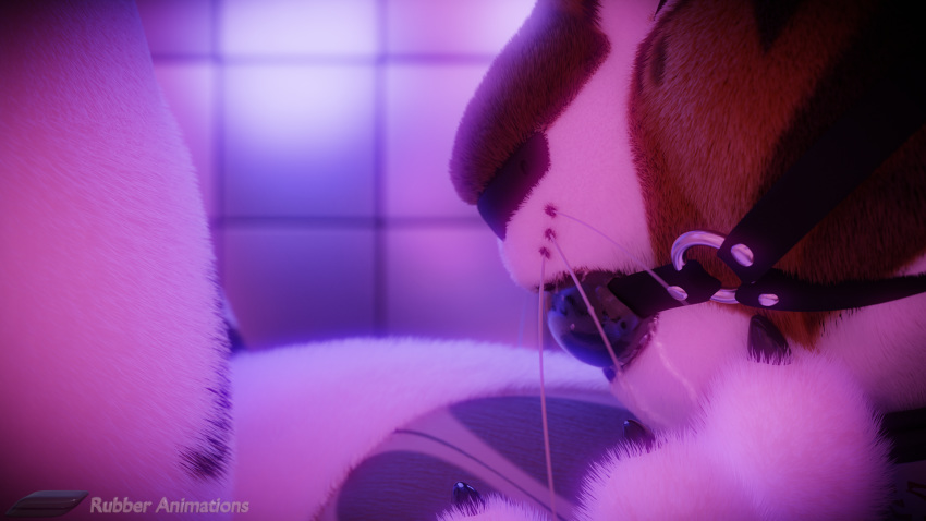 16:9 3d ball_gag bondage bound dreamworks felid female gag hi_res invalid_tag kung_fu_panda male mammal master_tigress pantherine rubber_(artist) tao_(rubber) tiger