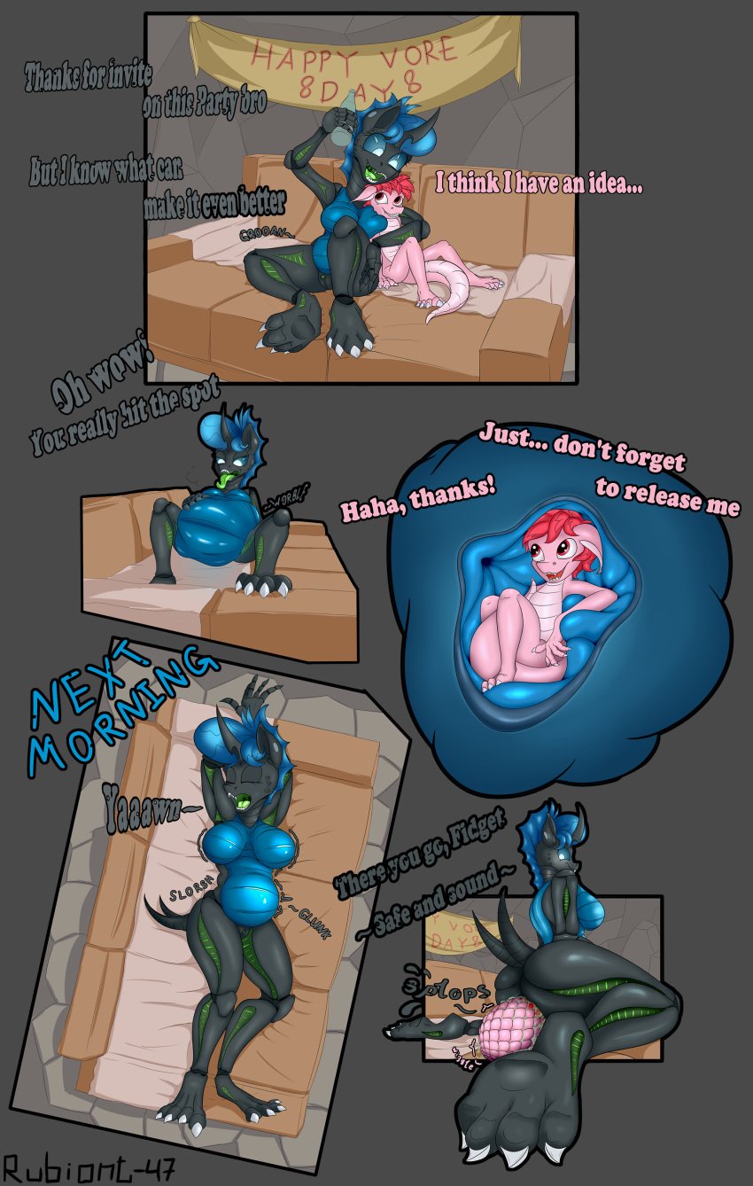 1girls 2019 absurd_res age_regression ambiguous_gender anthro armpits arthropod ass bed belly big_ass big_belly big_breasts big_feet bodily_fluids breasts changeling chitin chubby claws closed_eyes comic dialogue digital_media_(artwork) dracony dragon duo egg english_text equine exoskeleton fangs feet female female_pred fidget_tail fingers friendship_is_magic furry genital_fluids hair hi_res horn horse inside interspecies larger_female male mammal my_little_pony nude open_mouth pony pussy rubiont-47 rule_63 scalie size_difference sleeping smile sofa teeth text thick_thighs toe_claws toes tongue transformation unbirthing uterus vaginal_penetration vore wet wide_hips x-ray