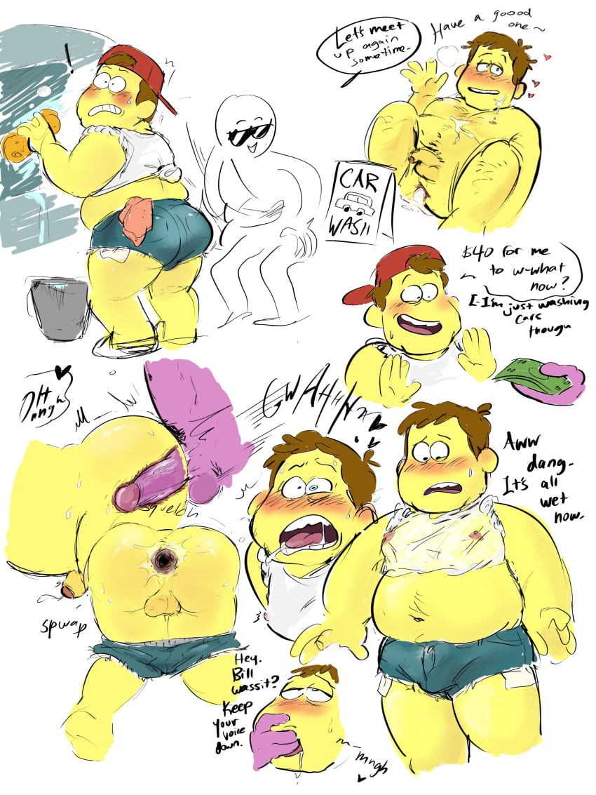 anal anal_penetration anal_sex ass_slap backwards_baseball_cap baseball_cap big_ass big_butt big_city_greens bill_green booty_shorts chubby cum cum_drip cum_leaking cum_on_body cum_on_face disney disney_channel fat fat_ass gay male male_only pants_down penis slapping_butt text wet_clothes