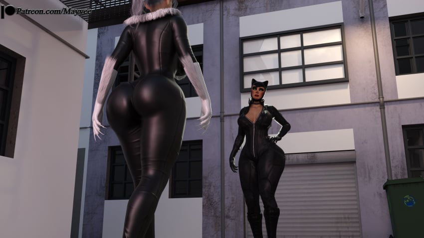 2girls 3d batman:_arkham_city batman_(series) big_ass big_breasts big_thighs black_cat_(marvel) breasts bust busty catwoman catwoman_(arkham) catwoman_(arkham_city) chest crossover curvaceous curvy curvy_figure dc dc_comics felicia_hardy female hips hourglass_figure huge_ass huge_breasts large_ass large_breasts legs light-skinned_female light_skin marvel marvel_comics mature mature_female mayvee selina_kyle slim_waist spider-man_(series) thick thick_hips thick_legs thick_thighs thighs top_heavy voluptuous voluptuous_female waist white_hair wide_hips wide_thighs