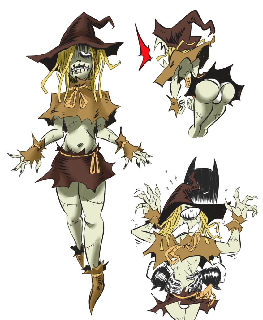 1boy ass bulge creamypastatc dc_comics femboy male panties scarecrow scarecrow_(dc) tagme