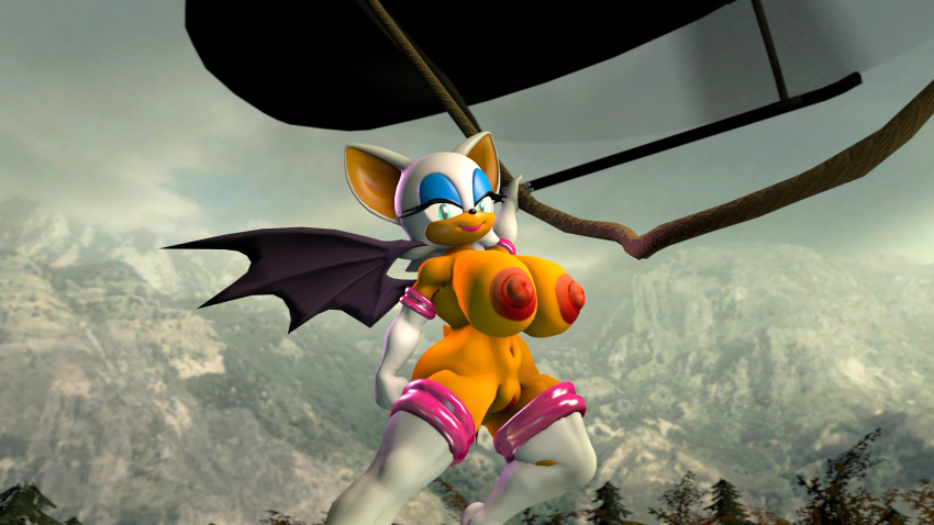 16:9 3d 3d_(artwork) 3d_model anthro areolae big_ass big_breasts boots breasts chiropteran clothing darksorm digital_media_(artwork) female footwear hi_res looking_at_viewer mammal mobian mobian_(species) mobian_bat mostly_nude nipples pussy rouge_the_bat sega solo sonic_(series) sonic_adventure_2 sonic_the_hedgehog_(series)