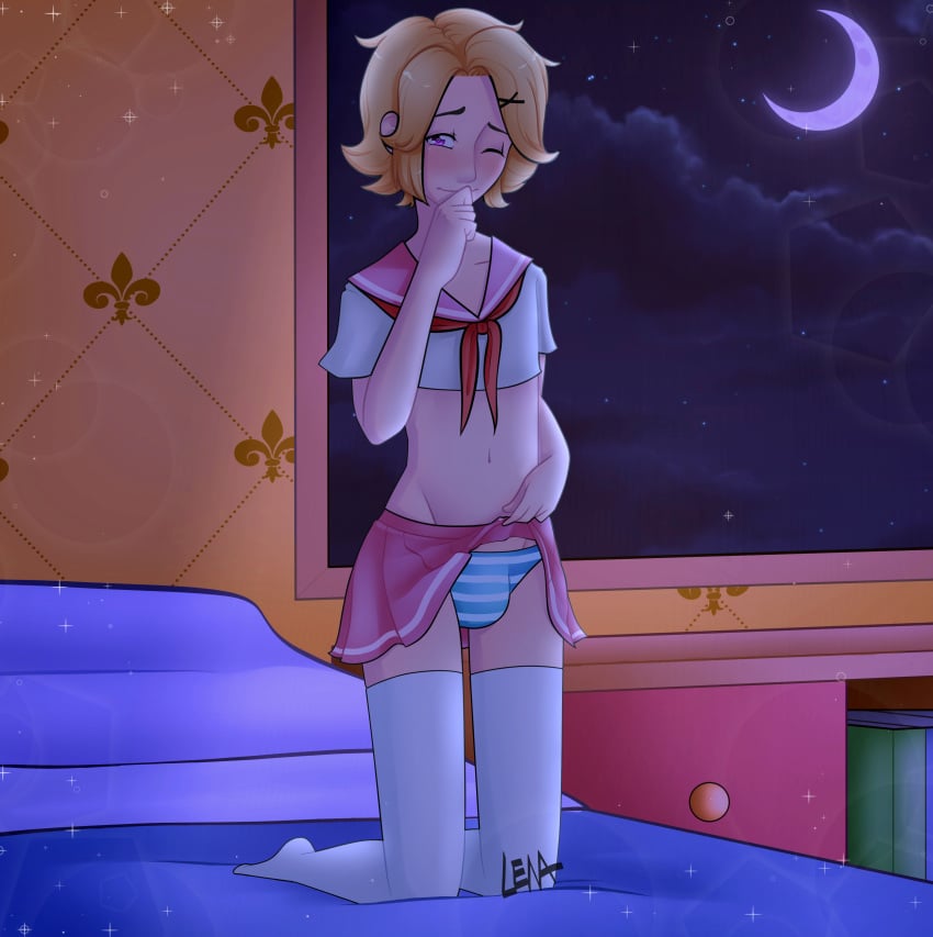 fanart male_only mystic_messenger sailor_uniform yoosung_kim