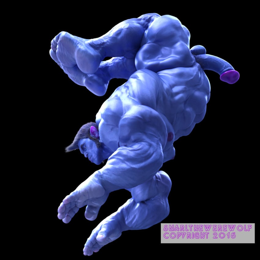 3d 3d_(artwork) anthro balls bara beast_(x-men) big_penis blue_body blue_skin boner erection furry hank_mccoy male male_only marvel marvel_comics muscles muscular nude penis snarlthewerewolf solo solo_male x-men