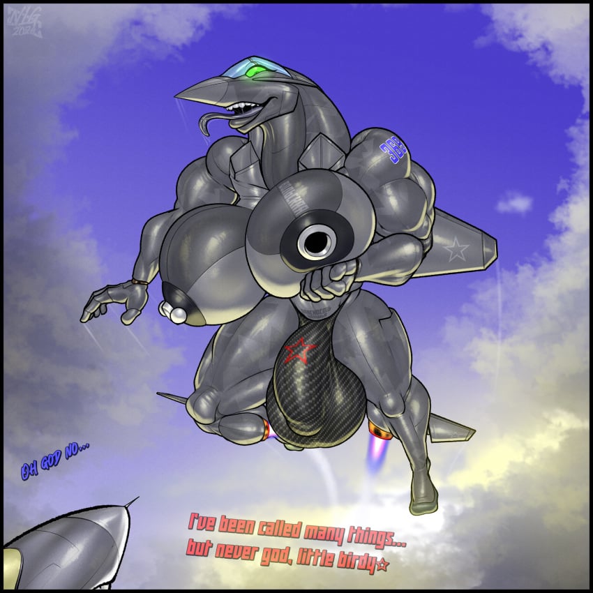 1futa aeromorph aircraft anthro breasts bulge futanari huge_breasts huge_cock imminent_rape living_aircraft living_machine looking_at_viewer muscular nolollygagging original original_character penis su-57 tight_clothing tongue_out tritania_volskaya