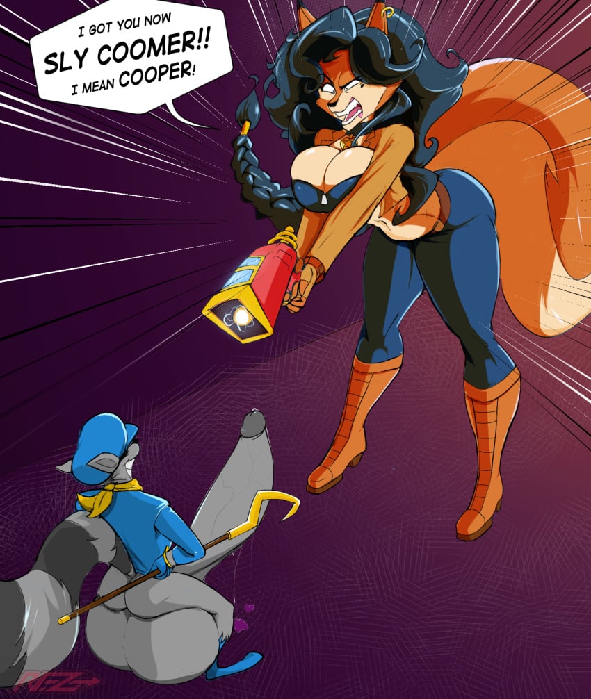 big_breasts big_penis boots breasts brown_boots carmelita_fox huge_cock penis rezflux sly_cooper sly_cooper_(series) thick_thighs wide_hips