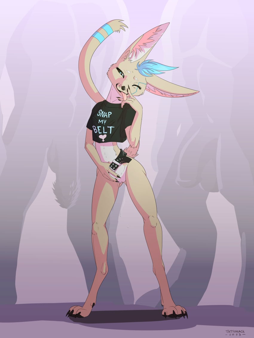 absurd_res big_penis bottomless canid canine clothed clothing deep_space female fennec fox genitals hi_res larger_male male mammal nakiri_(species) nude penis power_bottom size_difference smaller_female submissive submissive_female