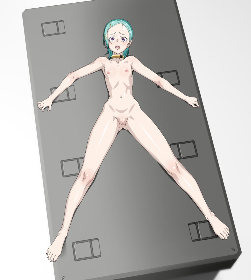 1girls breasts eureka eureka_seven feet female female_only nipples nude solo v_spread_legs