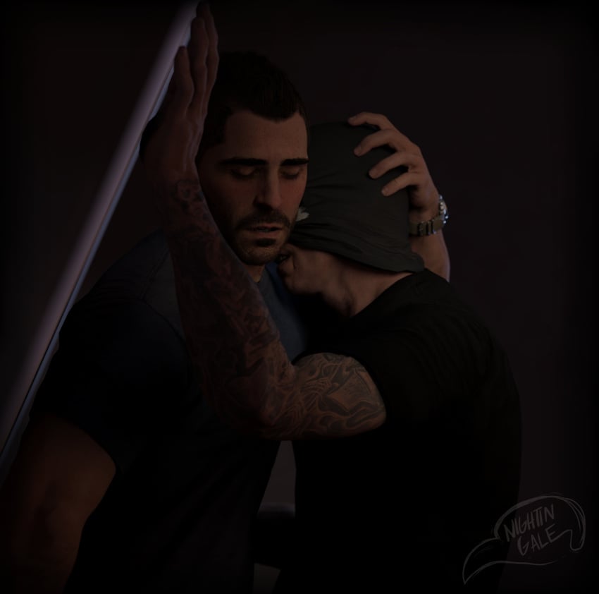 3d 3d_model activision call_of_duty call_of_duty_modern_warfare_2_(2022) clothed friendly friends gay ghost_(modern_warfare_2) homoerotic infinity_ward john_mactavish loving_embrace male male/male male_focus male_only male_pov nightin_galez passionate passionate_kiss sensual simon_riley soap_(modern_warfare_2) steamy yaoi