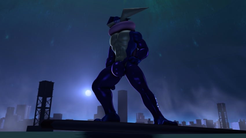 16:9 2024 3d abs aceydrgn anthro arm_warmers armwear big_bulge blue_body bulge city city_background cityscape clothed clothed_anthro clothed_male clothing countershade_torso countershading digital_media_(artwork) generation_6_pokemon glistening glistening_body greninja hi_res leg_warmers legwear long_tongue low-angle_view male male_anthro moon muscular muscular_anthro muscular_male night nintendo pecs pokemon pokemon_(species) sky solo source_filmmaker_(artwork) speedo surfing swimwear tan_body tan_countershading tongue tongue_out water widescreen