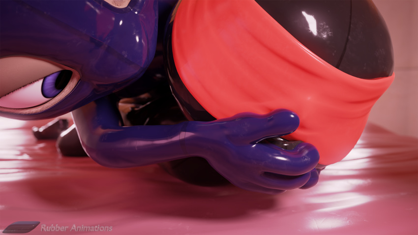 16:9 3d asphyxiation breath_play clothing disney female hi_res hunter judy_hopps lagomorph leporid male mammal rabbit rubber rubber_(artist) sex smothering zootopia