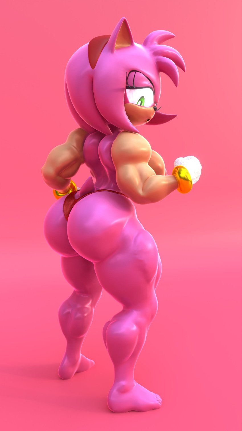 1girls 3d 3d_(artwork) abs alternate_version_available amy_rose anthro areolae barefoot big_breasts breasts diag34k female female_only fuckgirl full_body furry green_eyes looking_at_viewer muscular_female nipples open_mouth panties red_panties solo solo_female sonic_(series) standing