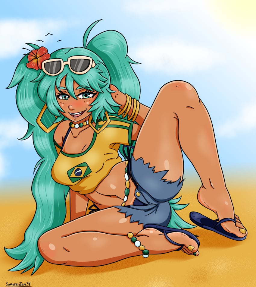 brazil brazilian brazilian_female brazilian_miku hatsune_miku hot latin_american_hatsune_miku_(meme) samuraijam34 tagme vocaloid